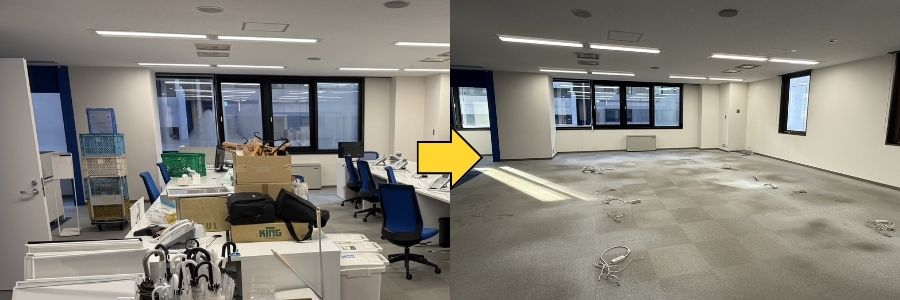 オフィスの不用品回収beforeafter
