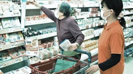 買い物に行く写真