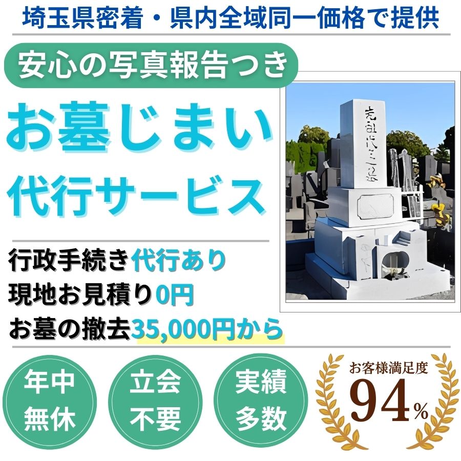 地域密着墓じまい 撤去35000円から 現地見積り0円 立会不要 年中無休 手続代行