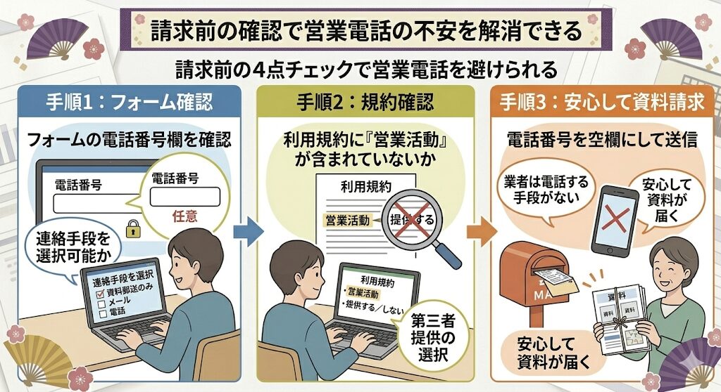 営業電話の不安は請求前の確認で解消できる