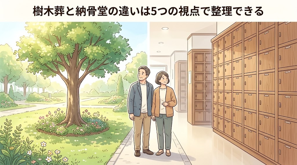 樹木葬と納骨堂の違いは5つの視点で整理できる