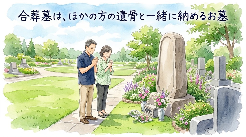 合葬墓は、ほかの方の遺骨と一緒に納めるお墓
