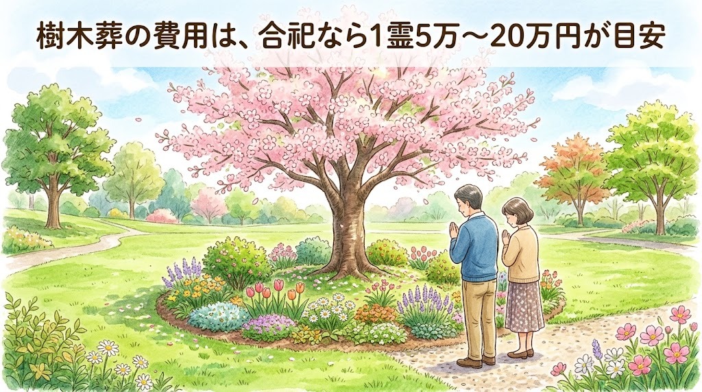 樹木葬の費用は、合祀なら1霊5万〜20万円が目安