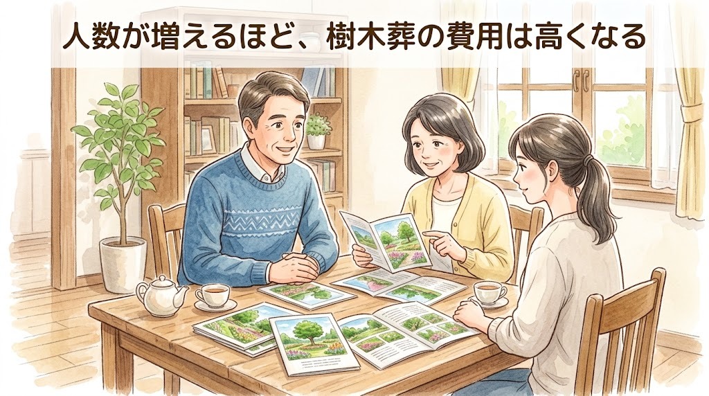 人数が増えるほど、樹木葬の費用は高くなる