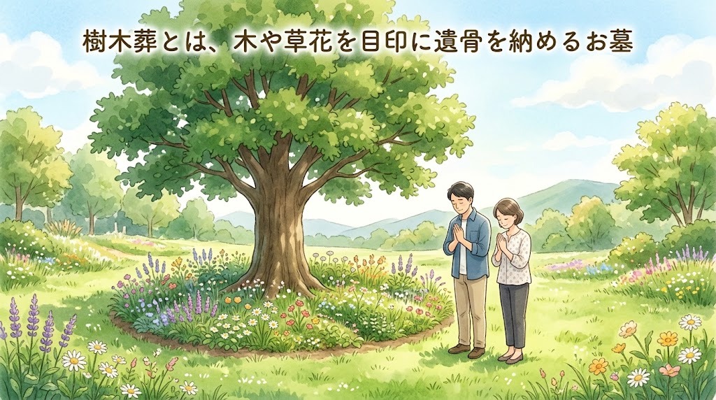 樹木葬とは、木や草花を目印に遺骨を納めるお墓